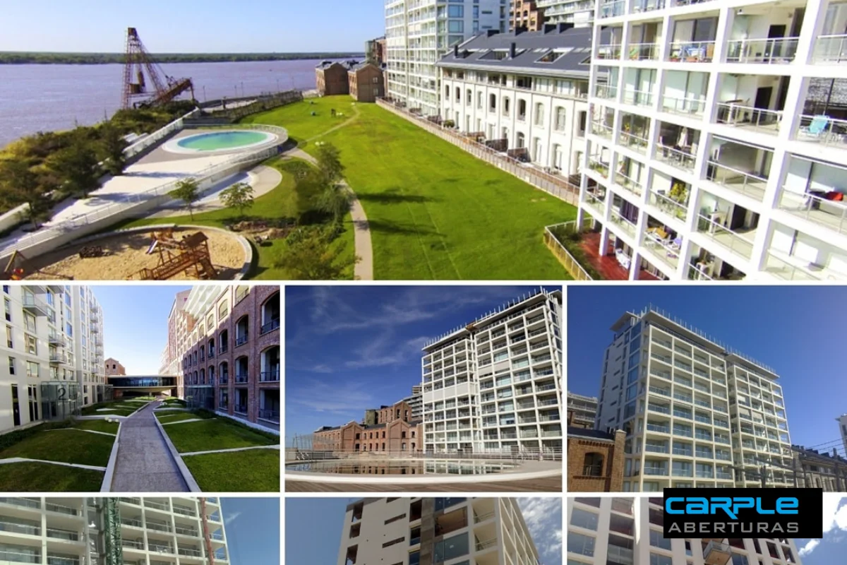 Aberturas de aluminio Technal y Vasa — Edificio B Forum Puerto Norte, Rosario